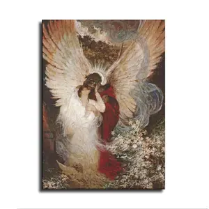 Vintage Angel Poster Romantic Kiss Poster Canvas Print Wall Art Picture Print Decor Decoration Gift Room Artwork Hand Ornaments Artistic
