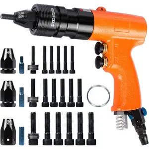 Metric Pneumatic Rivet Nut Tool Kit, Air Rivnut Gun with M6, M8 & M10 Mandrels