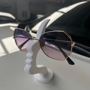 Unique Curved Eyeglasses Stand, Glasses Holder, Safe Artistic Storage Solution, Enhance Desktop or Bedside Decor, Practical Modern Design, Holiday Gift