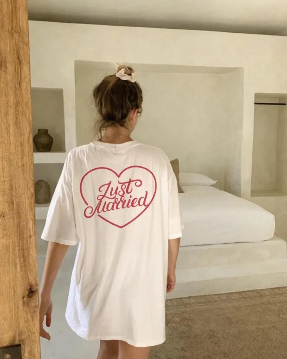 Just Married Tshirt - Bride Tee, Newlywed Top, Honeymoon Outfit, Wedding After Party Tee, Couples Tshirts, Mr and Mrs Matching Tees, Made to Last, Durable Quality, Classic Fashion, Timeless Design for All