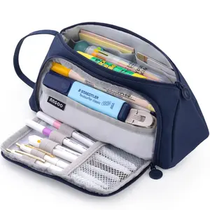 Large Capacity Stationery Bag, Office Supplies, School College Office Simple Pencil Case, Teen Girls Adults Students Triangle Handheld Storage