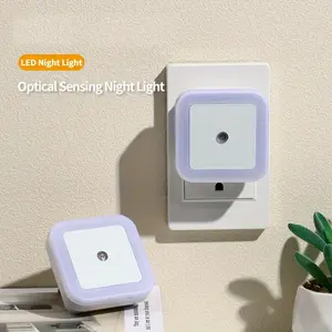 LED Night Lights 4-Pack Dusk to Dawn Sensor Energy Saving 2.52"w x 2.52"h x 1.85"d AC Power Supply for Bedroom Hallway House Party Christmas Decor