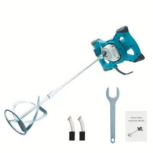 ZEEKMUSS Heavy Duty Electric Hand Held Concrete Mixer, 6 Speed Adjustable Control  - Powerful Motor For Construction, Painting, Agriculture - Compact Mixing Drum - Suitable For Cement, Mortar, Paint, Animal Feed Mixing