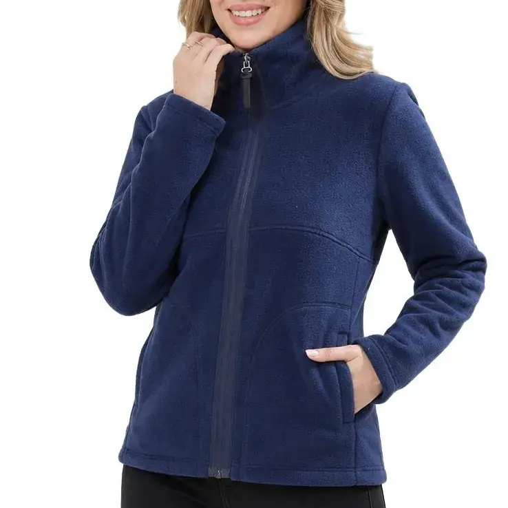 Women's Classic-Fit Full-Zip Polar Soft Fleece Jacket, Outerwear Coat with Cuffs