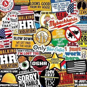 173 PCS Hard Hat Stickers for Adults - Funny (Dirty) for Water Bottle, Laptop, Helmet, Cars, Tool Box, Cars - Blue Collar Stickers for Men, Waterproof