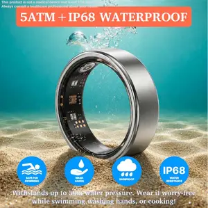 BRILO T07 Smart Ring for women With Free App And Charging Case, Titanium Wellness Ring, No Monthly Fee, Fitness Metrics, Sleep Insights, iOS Android Wearable Water Proof
