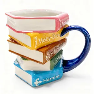 11oz Novelty Books Mug -  Book Lovers Gifts for Readers, Bookworm Cup, Book Club Gifts for Women Men, Cool Bookish Ceramic Coffee Mug, Librarian Coffee Mug Gift
