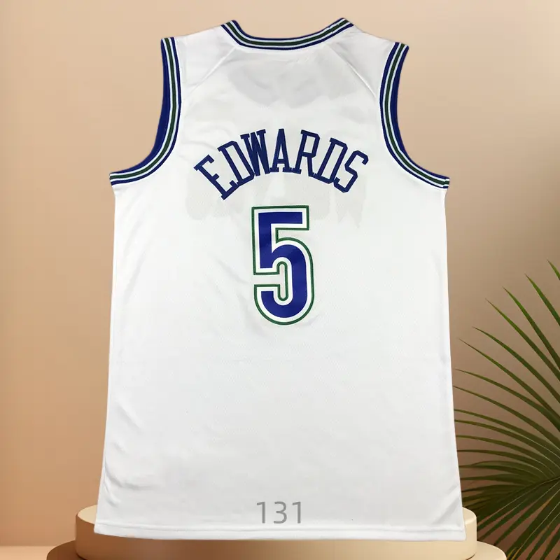 Anthony Edwards Classic-Design stitched Basketball Jerseys Retro Men's 2025 Sleeveless White shirt