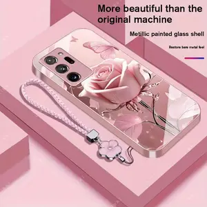 Suitable for [Galaxy Note20 Ultra 5g] high-end phone case，a beautiful four-leaf clover lanyard is included,exquisite and high-end design,a variety of colors are available for you to choose from YM99