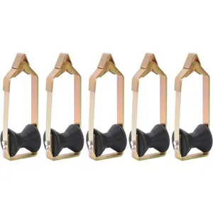 HECASA Universal 5PCs Cable Rollers 3" in diameter Aerial Construction Lineman Tools outdoor Steel+Plastic Zinc-Plated including fiber optic cable