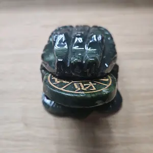 Green Jade Money Toad - Authentic Jade Sculpture for Wealth and Prosperity