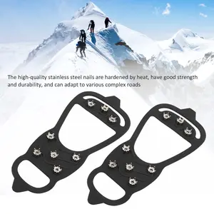 Walking Traction Splint - Ice Splint Anti-Skating Claws, Rubber Cleats, Ice and Snow Splint Used for Walking on Ice and Snow in Winter, Mountain Climbing, Hiking, Available in 5-Tooth and 8-Tooth Options for Both Men and Women