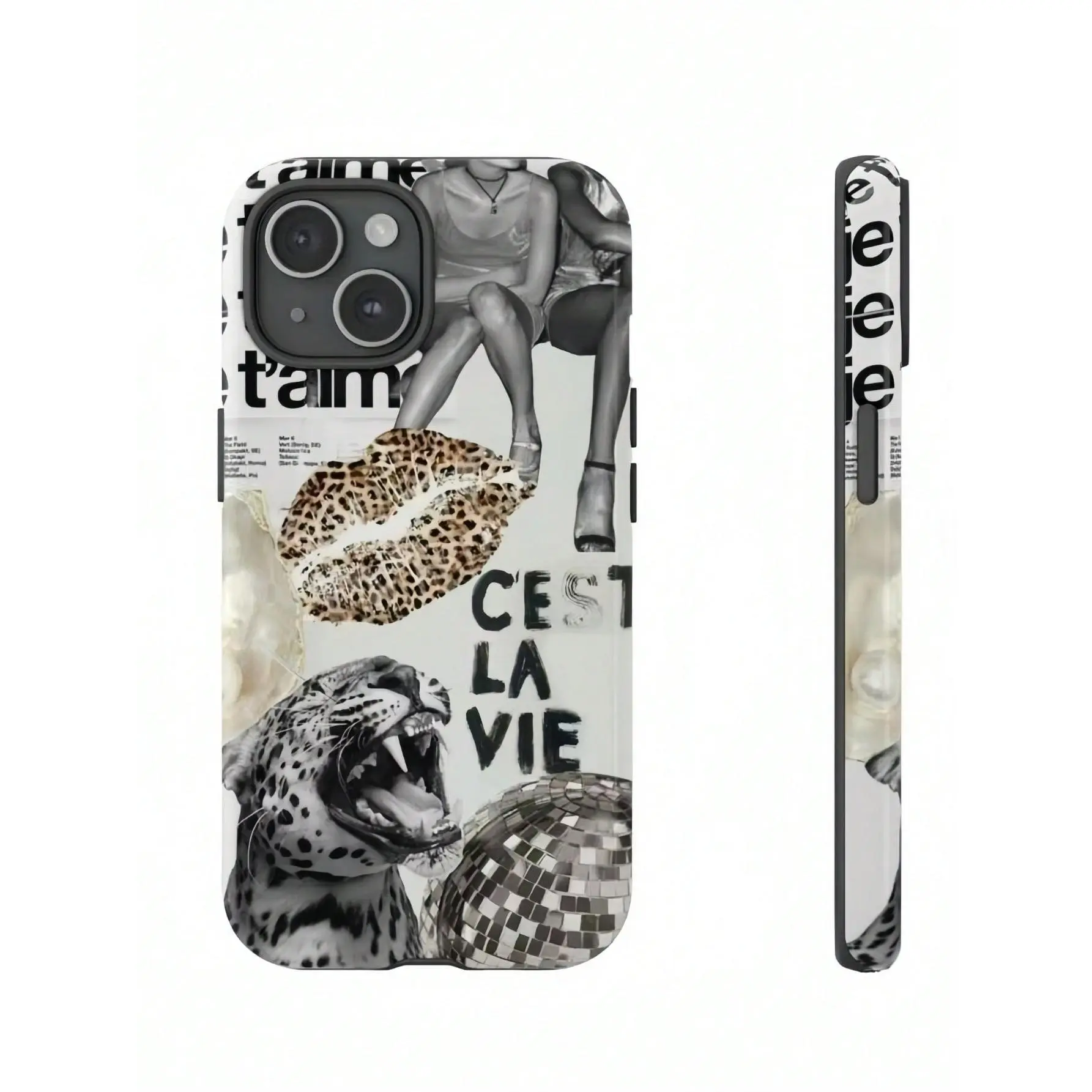 Leopard Print & Star Pattern 2-in-1 Smartphone Cellphone Case, Phone Accessory with Protector Cover, Compatible with iPhone 17,16,15,14,13,12,11,X,XS,XSMAX,XR,7P,8P, Ideal Birthday Gift for Men & Women, Accessories, Casing,summerwins