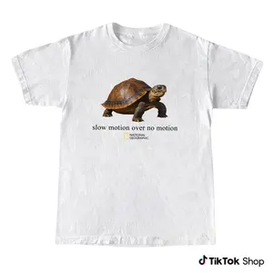 Slow Motion Turtle Vintage Graphic Tee, Cute Turtle Nature T-Shirt, Unisex Heavy Cotton Eco-Friendly Casual Streetwear Shirt