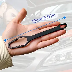 A black multifunctional 5mm thick plum blossom wrench, double headed Double Ended wrench self tightening adjustable wrench, wrench diameter 3-17mm, portable manual tool, Self Adjusting Wrench