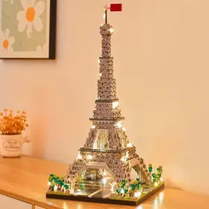 Eiffel Tower Building Blocks Set, 1 Set Challenging Architecture Assembly Model for, Ideal Gift for Birthdays & Holidays, Creative Building Blocks