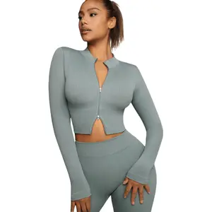 FeelinGirl Seamless Double Zipper Autumn/Winter Suit Fabric Comfortable Womenswear