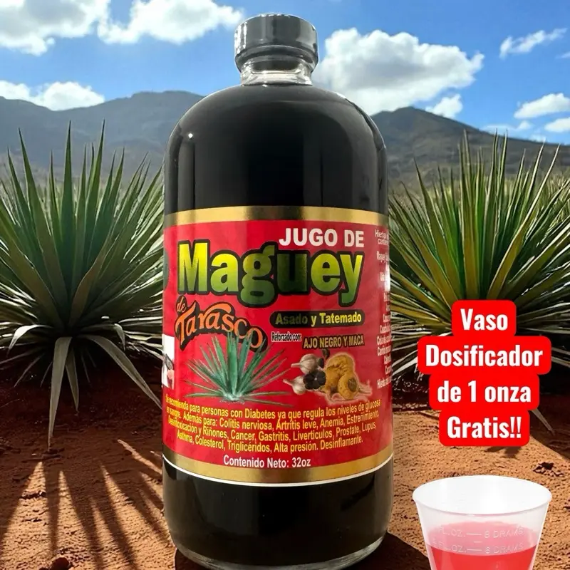 Premium Antioxidant Agave Juice - Rich, Flavorful, Healthy Beverage, Nutritious Drink (Jugo Michoacano), 1L