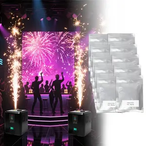 Cold Spark Machine Powder Refill, 50g, 10/20/30 Packs, Vacuum-Sealed, Remote Control Compatible, Festival Party Supplies for Weddings, Dance Events,summervibes