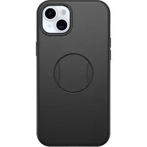 OtterBox iPhone 15 Plus and iPhone 14 Plus OtterGrip Symmetry Series Case - Black, Built-in Grip, Sleek case, Snaps to MagSafe, Raised Edges Protect Camera & Screen