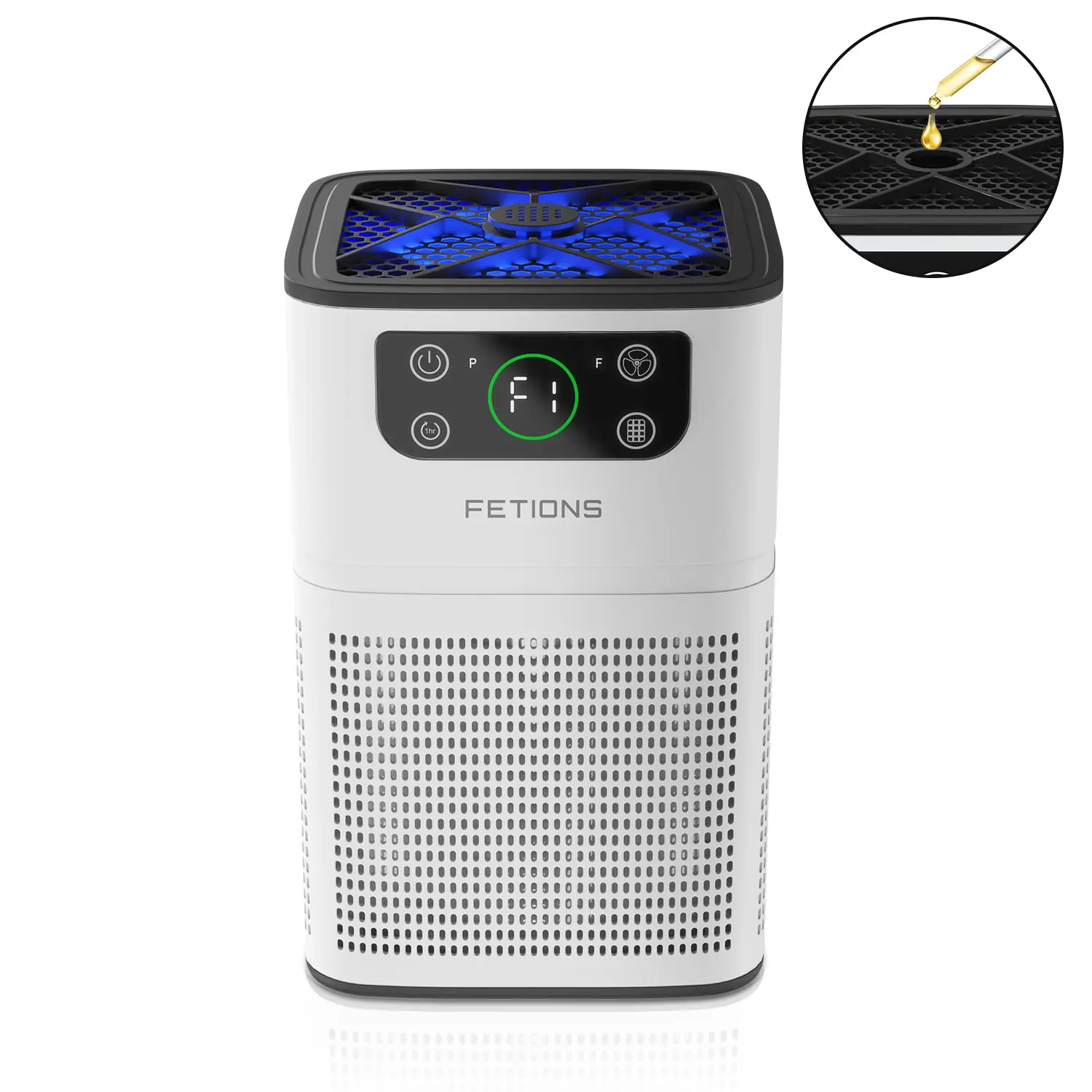 3-in-1 Home Air Purifier - 2.76lb, Activated Carbon Filter, Pet Odor Eliminator, Quiet Sleep Mode, Aromatherapy, 360° Room Refresh for Dorm Rooms & Seniors, Pollen Remover