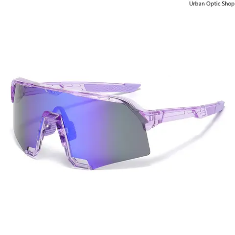 Unisex 1-Piece Cycling Shades, Sport Style Men's Sunglasses with UV400 UV Prevention Lens, Polarized Glare Cut, Windproof Frame, Road+MTB Ready for Cycling, Driving