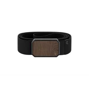 Groove Belt – Modern Stretch Belt for Men, Minimalist Everyday Wear – Walnut / Black