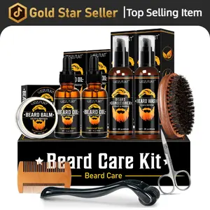 DFYD- Beard Kit for Men Grooming & Care W/Beard Wash,3 Packs Beard Oil Beard Balm Leave-in Conditioner Premium