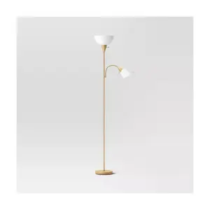 Task Light Floor Lamp with Painted-Finish Metal Base and 5ft Cord