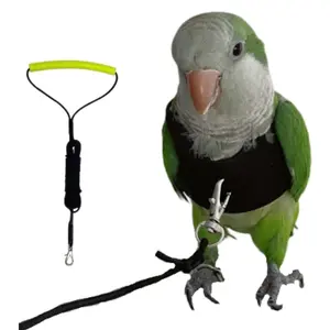 Bird Flight Harness Vest, Parrot Flight Suit with Leash for Parakeets Cockatiels Conures Budgies, Bird Flying Clothes with Rope and Handle for Outdoor Activities Training, Anti Bite