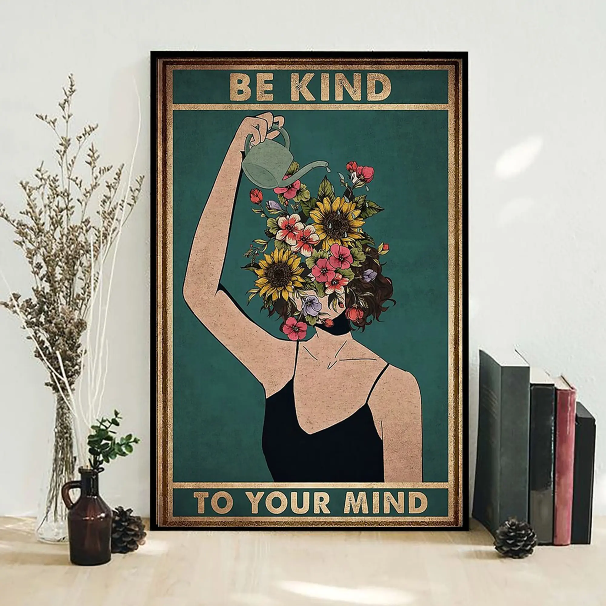Black Girl Poster, Be Kind To Your Mind Poster, Mental Health Poster, Mental Health Awareness Art, Be Kind Poster, Love Yourself Poster