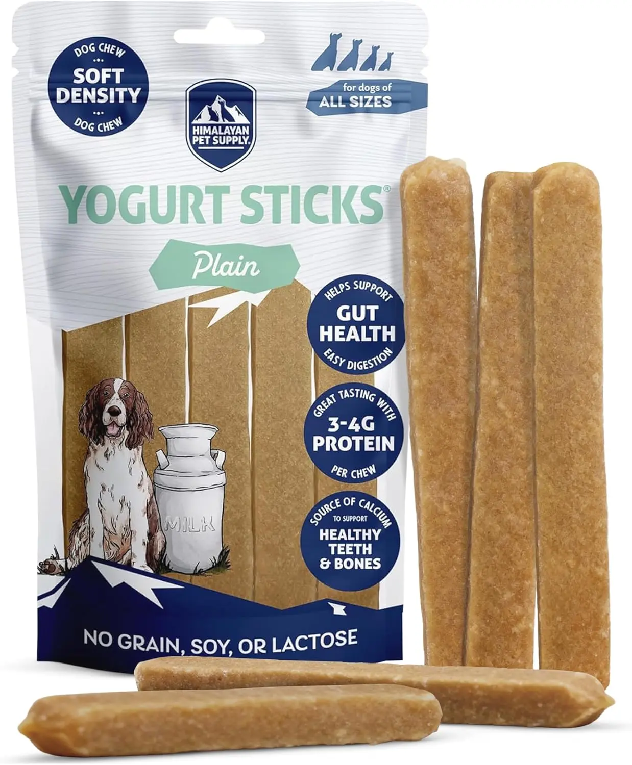 Himalayan Dog Chew Flavored Yogurt Sticks for Dogs | Protein-Rich Treats with Prebiotics & Probiotics | Lactose-Free, Grain-Free, Gluten-Free | Healthy Yogurt Chews for All Breeds