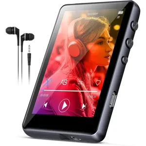 128GB MP3 Player - M4 Music Player with Bluetooth 5.4, 2.4" Portable HiFi MP3 Player with FM Radio, HD Speaker, E-Book,Voice Recorder, Earphones Included