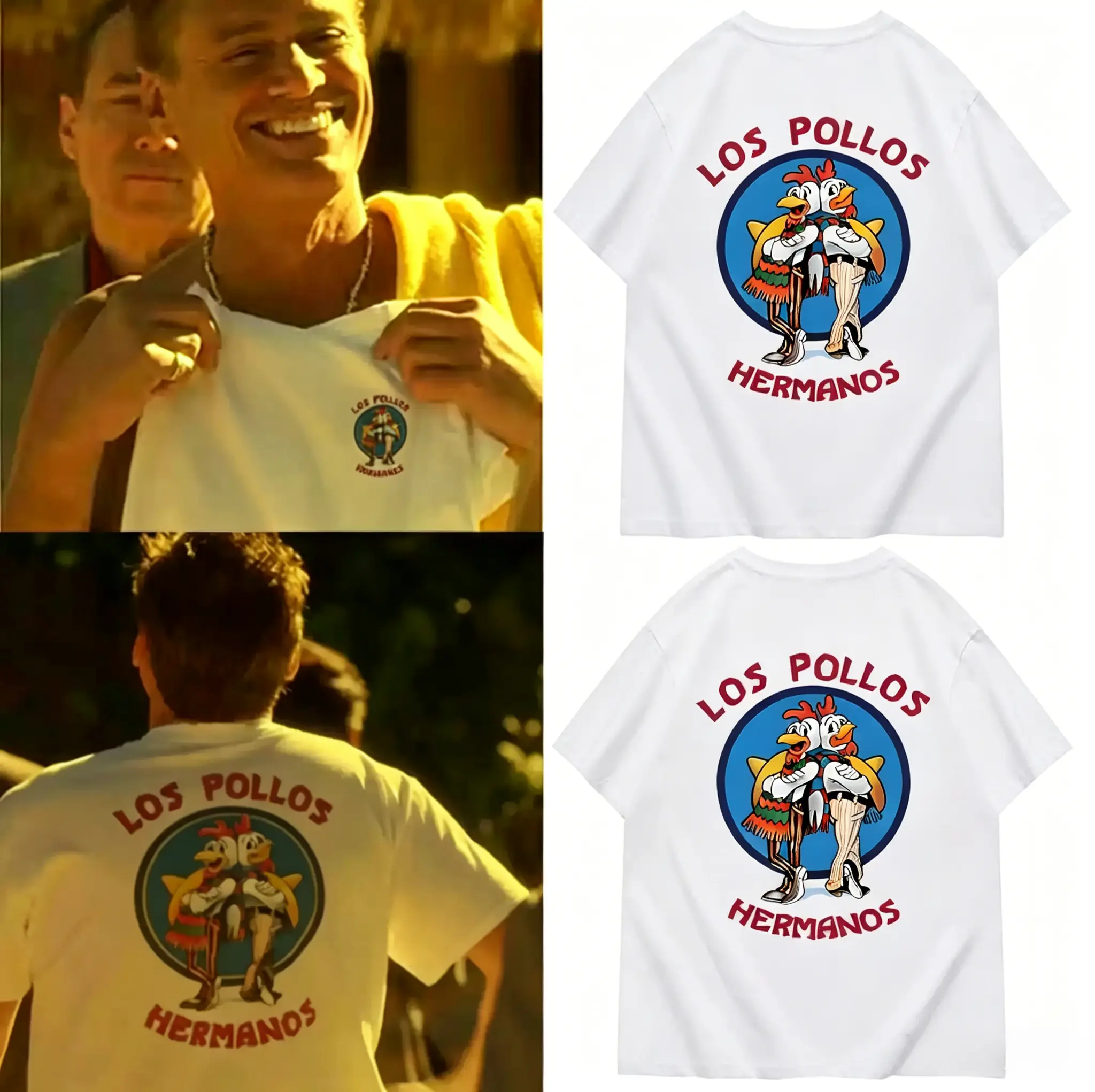 Graphic T-Shirt for Men - 'Say My Name' Breaking Bad Fitted Short Sleeve Cotton Fashion Streetwear