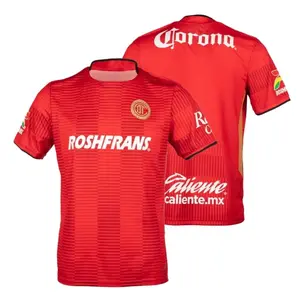 2025-26 Deportivo Toluca Home Kit Fan Edition Adult Short Sleeve Breathable Quick Dry Soccer Jersey LIGA MX