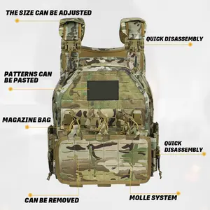 Multi-functional MOLLE Quick-Release Vest with 2 pcs 3A/4 plate outdoor sports weighted vest