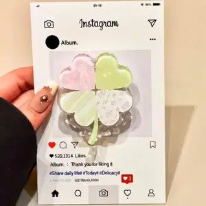 Cute Clover Phone Grip, Cartoon Phone Holder Stand, Universal Secure Grip Accessory for Smartphones