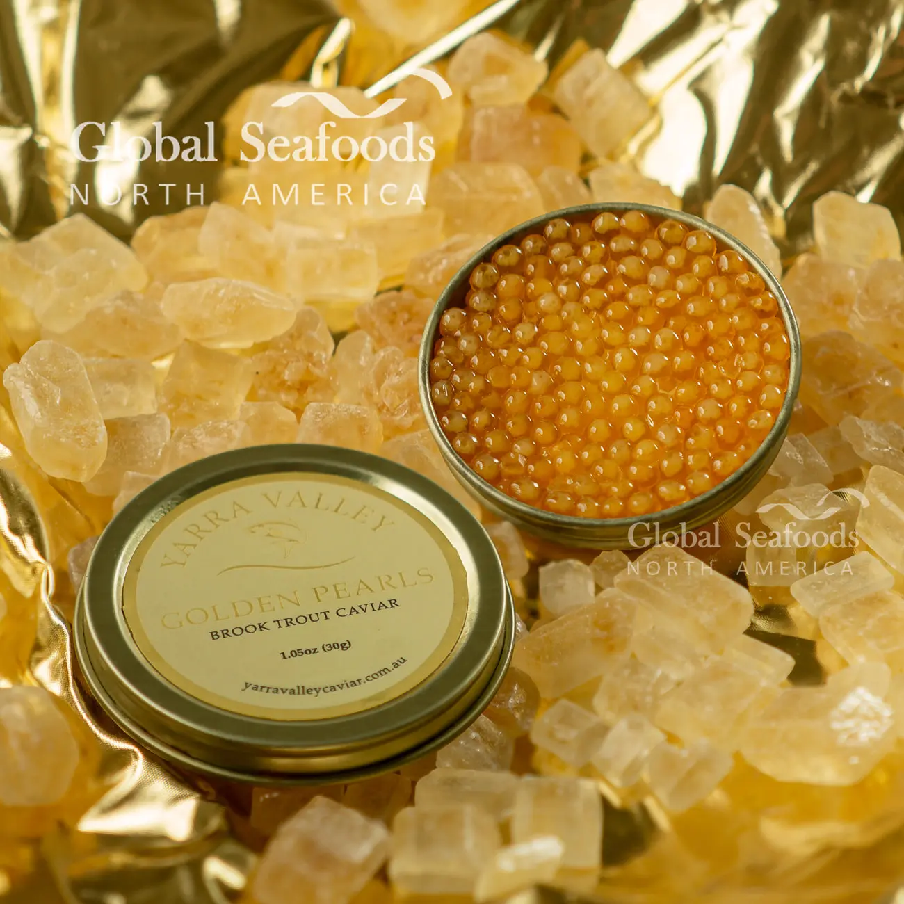Golden Pearls Brook Trout Caviar | Sustainably Sourced, 150g