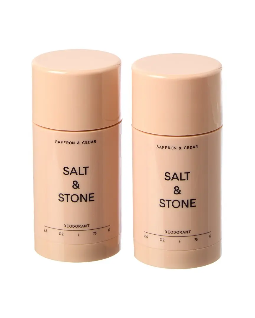 Salt & Stone Unisex 2.6oz 2pk Saffron & Cedar Deodorant Duo