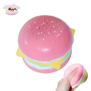 [WenQing Taba Squishy] Handmade taba squishies/pink burger squishy toys full silicone reborn squishy, fidget toys, taba squishy, pink burger, Gifts for Girls & Boys