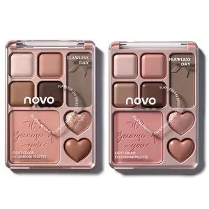 Flawless Day Sweetheart Eyeshadow Palette-8 Shades, Lightweight & Buildable, Natural Glow Finish, Perfect for Everyday & Romantic Eye Makeup, Lovely Gift for Ladies