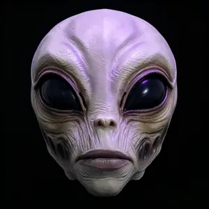 Ultra realistic alien latex mask, sci-fi horror headpiece for Halloween and role-playing