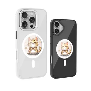 HD NFC Ink Screen Case for iPhone 13-16 Pro Max Round Magnetic E-ink Smart Durable Fashionable Gift with Cat Design NFC Features Ink Screen Technology Durable Materials Magnetic Design Gift Option