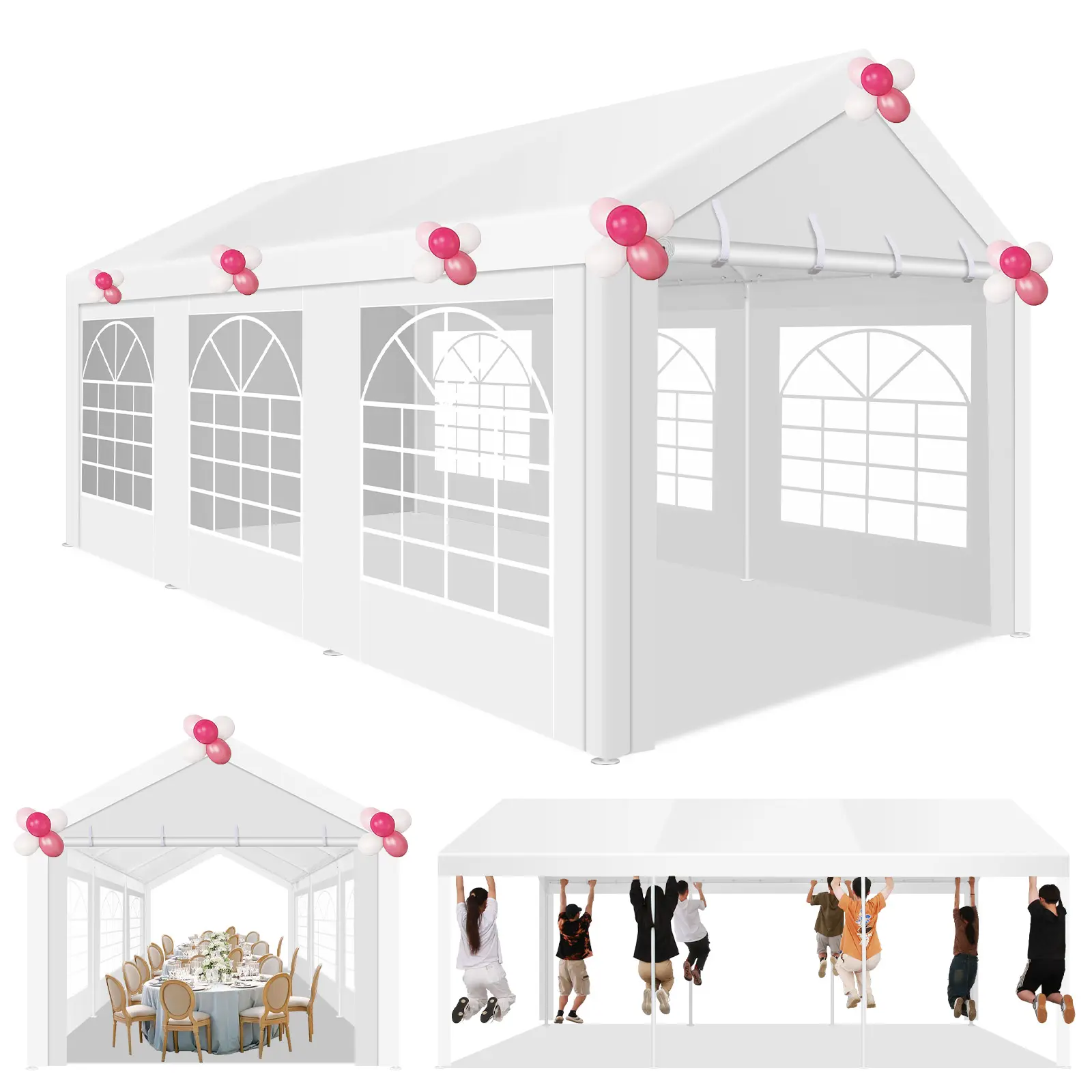 COBIZI 10x20 Heavy Duty Party Tent with Sidewalls, Wedding Tent, Carpas para Fiestas COBIZI 10x20 Heavy Duty Party Tent with Sidewalls, Wedding Tent, Carpas para Fiestas