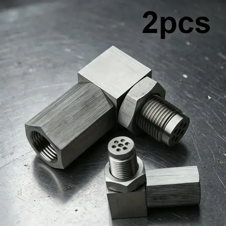 2-Pack CNC-Machined Metal 90-Degree Precision Threaded Filter Adapter, Universal Hardware Fitting 2 Pcs Set for DIY Enthusiasts’ Projects (Latest Version)