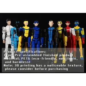 3D Printed Invincible Omni Mark Toys Action Figures Anime Model Lucky Dummy 13 Superheroes Multi-Jointed Toy Ornaments Gift