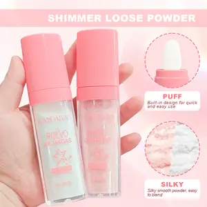 Glitter Shimmer Highlighter Spray Waterproof Long Lasting, Highlight Powder for Face Body Hair Lips, Lightweight Non-Greasy Sparkle Makeup for Women Daily & Party Looks