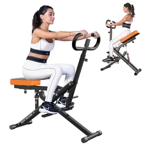 2-in-1 Squat Beast 330LBS Pro Home Gym Machine w/ Rowing Mode & Glute Trainer Adjustable Resistance