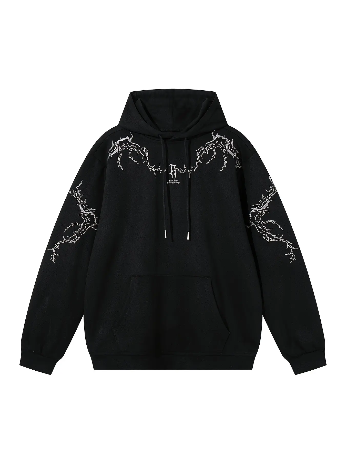 New Autumn Thorn Embroidered Hoodie for Men, Trendy Fashion Versatile Casual Hooded Jacket, Stylish and Comfortable Outerwear