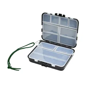 2-Pack Mini Plastic Fishing Gear Box, Compact Fishing Storage Box, Kayak Fly Box, Durable Large Compartments, Portable Bait and Hook Container